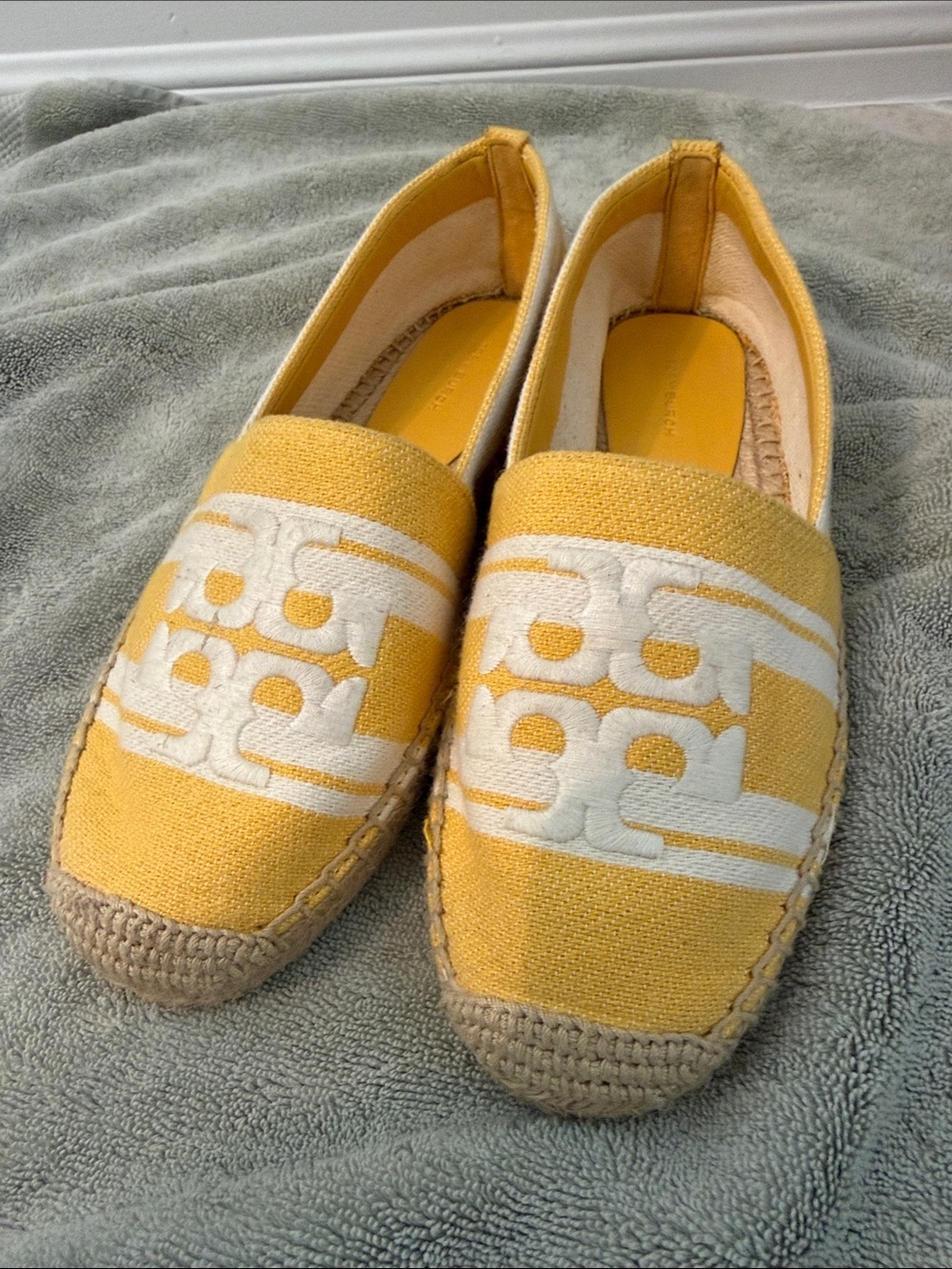 Tory Burch Women's Double T Jacquard Espadrille Flats women’s size 8